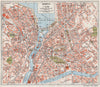 GENEVA GENÈVE GENF. Vintage town city map plan. Switzerland 1948 old