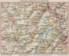 FRENCH/SWISS ALPS. Les Gets Morzine Samoëns Morgins Champéry Martigny 1948 map