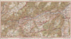 UPPER SAANE/SARINE VALLÉE VALLEY.Château d'Oex Gstaad Saanen.Vaud Berne 1948 map