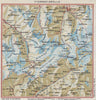 FIONNAY-AROLLA. Vintage map plan. Les Haudères. Switzerland 1948 old