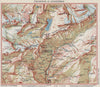 LEUKERBAD & ENVIRONS. Rinderhorn Schneehorn Balmhorn. Switzerland 1948 old map
