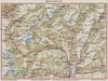 SIMPLON TUNNEL. Brig Domodossola. Vintage map plan. Switzerland Italy 1948