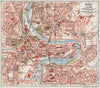 BERNE. Vintage town city map plan. Switzerland. Berne 1948 old vintage