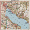 THUN ENVIRONS. Thunersee Oberhofen Hilterfingen. Switzerland vintage map 1948