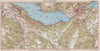 SPIEZ-INTERLAKEN. Beatenberg Aeschi Thunersee. Vintage map. Switzerland 1948