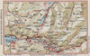 BRIENZ AXALP MEIRINGEN BRÜNIG. Lungern Bürglen. Vintage map. Switzerland 1948