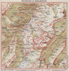 ADELBODEN ENVIRONS. Hirzboden. Vintage map plan. Switzerland 1948 old