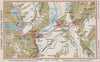 GRIMSEL AND FURKA PASSES. Gletsch. Vintage map plan. Switzerland 1948 old