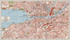 ZÜRICH ZURICH. Vintage town city map plan. Switzerland 1948 old vintage