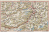 MUOTATAL-GLARUS. Elm Bruanwald Schwanden. Vintage map plan. Switzerland 1948