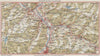 RAGATZ-CHUR-KLOSTERS. Grusch Bad Ragaz Fideris. Vintage map. Switzerland 1948