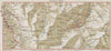 AROSA ENVIRONS. Churwalden Weisshorn. Vintage map plan. Switzerland 1948