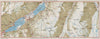 SILS & MALOJA ENVIRONS. Silvaplana. Silsersee. Vintage map. Switzerland 1948