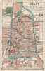 DELFT. Vintage town city map plan. Netherlands 1933 old vintage chart