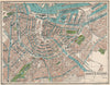 AMSTERDAM. Vintage town city map plan. Netherlands 1933 old vintage chart