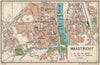 MAASTRICHT. Vintage town city map plan. Netherlands 1933 old vintage chart