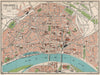 COLOGNE. Vintage town city map plan. Germany 1933 old vintage chart