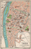 TRIER. Vintage town city map plan. Germany 1933 old vintage chart