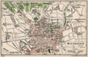 WIESBADEN. Vintage town city map plan. Germany 1933 old vintage chart