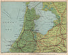 CENTRAL NETHERLANDS. Vintage map plan. Holland Utrecht Arnhem Nijmegen 1933