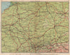 RHINE VALLEY. Vintage map plan. Overijssel Gelderland Germany 1933 old