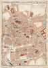 AIX-EN-PROVENCE. Vintage town city map plan. Bouches-Du-Rhône 1954 old