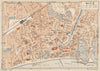 NICE. Vintage town city map plan. Alpes-Maritimes 1954 old vintage chart