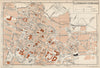 CLERMONT-FERRAND. Vintage town city map plan. Puy-De-Dôme 1954 old vintage