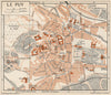 LE PUY-EN-VELAY. Vintage town city map plan. Haute-Loire 1954 old vintage