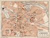 LIMOGES. Vintage town city map plan. Haute-Vienne 1954 old vintage chart