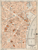 BORDEAUX. Centre. Vintage town city map plan. Gironde 1954 old vintage
