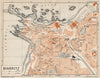 BIARRITZ. Vintage town city map plan. Pyrénées-Atlantiques 1954 old