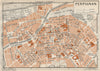 PERPIGNAN. Vintage town city map plan. Pyrénées-Orientales 1954 old