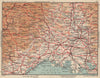 CÔTE CAMARGUAISE.Gard Camargue Nîmes Avignon Arles Montpellier Cévennes 1954 map
