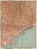 CÔTE D'AZUR. Nice Cannes Hyères St Tropez Antibes Monaco. Provence Var 1954 map