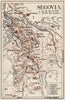 SEGOVIA. Vintage town city map plan. Spain 1958 old vintage chart