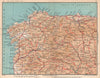 NORTH WEST SPAIN. Vintage map plan. Galicia Asturias 1958 old vintage