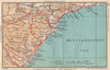 SPAIN NE COAST. Costa del Azahar Costa Dorada. Tarragona Castellon 1958 map