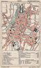 NIORT. Vintage town city ville map plan carte. Deux-Sèvres 1899 old