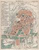LA ROCHELLE. Vintage town city ville map plan carte. Charente-Maritime 1899