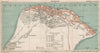 ARCACHON. Vintage town city ville map plan carte. Gironde 1899 old antique