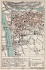 AGEN. Vintage town city ville map plan carte. Lot-et-Garonne 1899 old