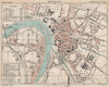 MONTAUBAN. Vintage town city ville map plan carte. Tarn-et-Garonne 1899
