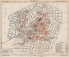 NARBONNE. Vintage town city ville map plan carte. Aude 1899 old antique