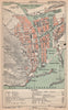 SÈTE. Vintage town city ville map plan carte. Hérault. Sete 1899 old