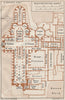 WESTMINSTER ABBEY. Vintage map plan. London 1927 old vintage chart