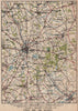 YPRES & THE SALIENT. Vintage map plan. Belgium. Comines Messina 1920 old
