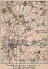 ARRAS AND THE VIMY RIDGE. Vintage map plan. Pas-de-Calais 1920 old antique