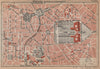 BRUXELLES.QUARTIER DU CINQUANTENAIRE.Vintage city plan.Belgium Brussels 1920 map