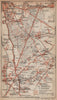 FORÊT DE SOIGNES. De Bruxelles à Waterloo. Vintage map plan. Belgium 1920